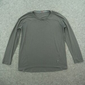 On Cloud Running Shirt Mens Medium Gray Crew Tee Long Sleeve Logo Run Active Gym